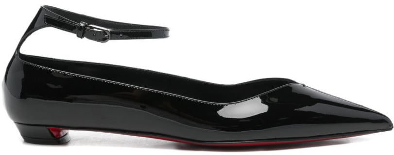 Christian Louboutin Flat Shoes Black Zwart