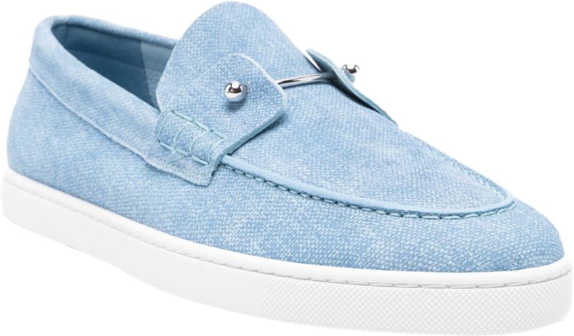 Christian Louboutin Flat Shoes Clear Blue Blauw