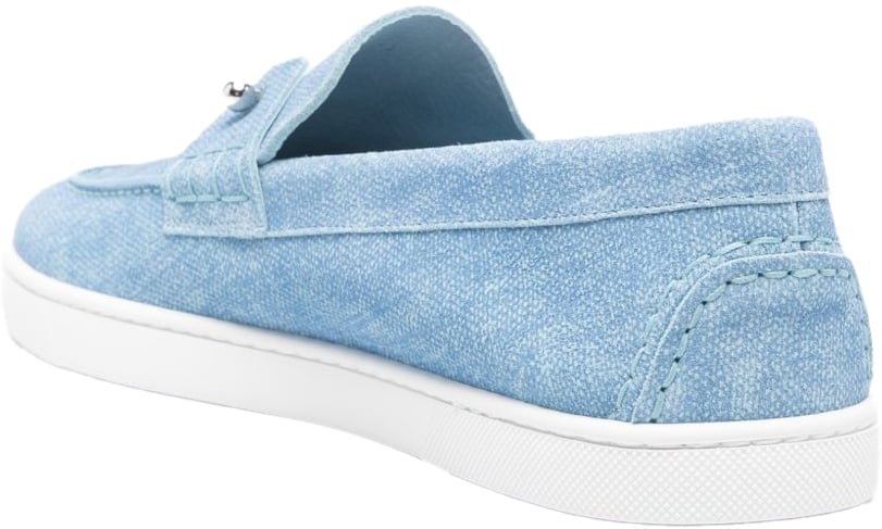 Christian Louboutin Flat Shoes Clear Blue Blauw