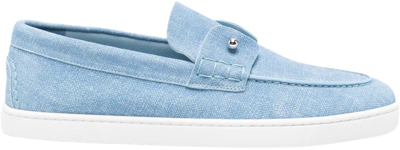Christian Louboutin Flat Shoes Clear Blue Blauw