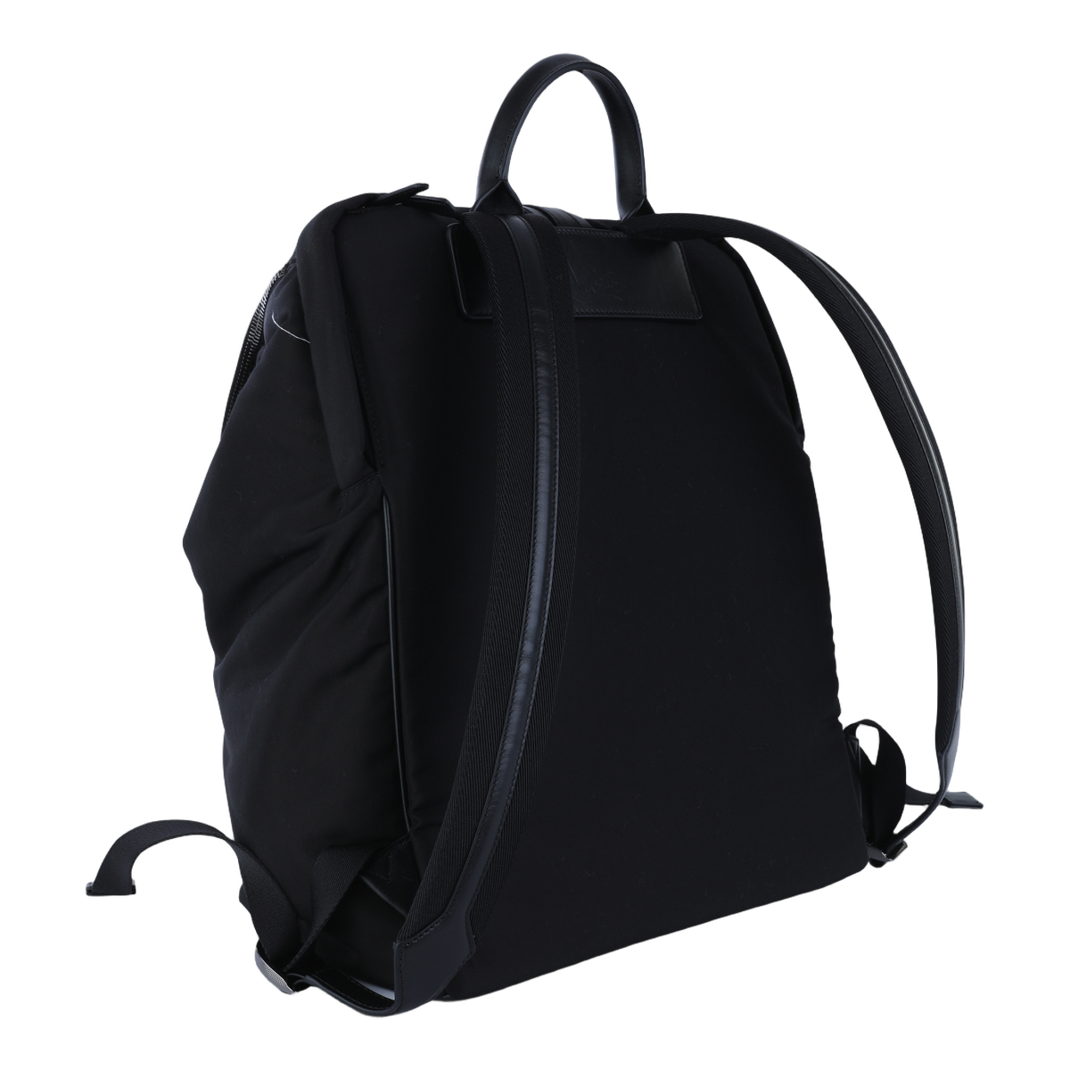 Christian Louboutin Black Backpack with Smooth Fabric Body Zwart