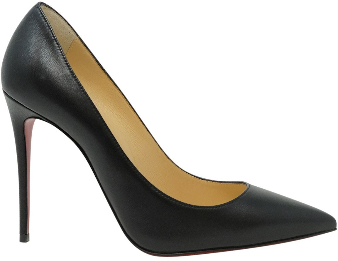 Christian Louboutin CHRISTIAN LOUBOUTIN 3191410 BK01 BLACK LEATHER KATE 100 PUMPS Zwart