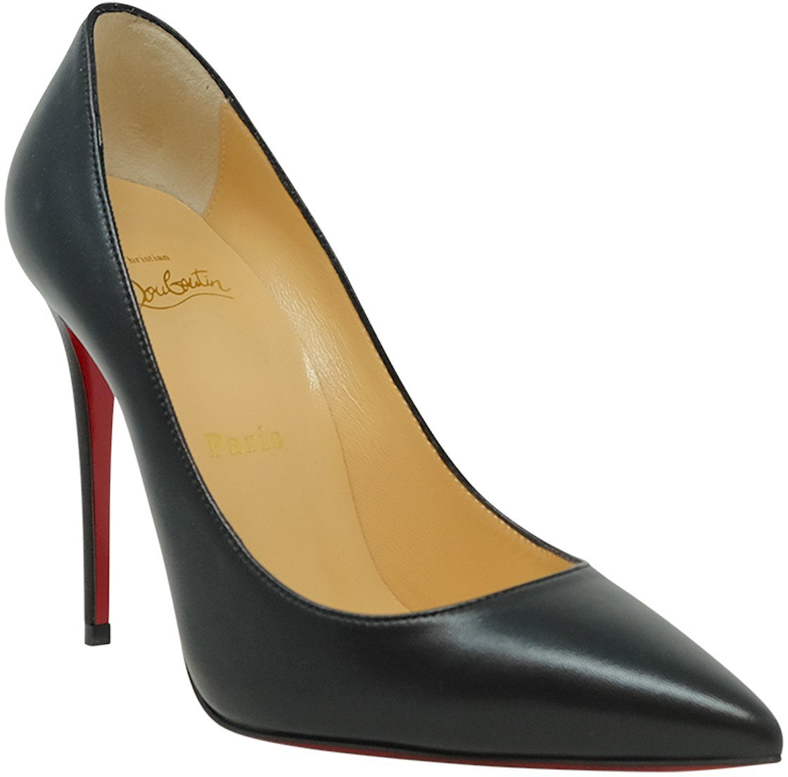 Christian Louboutin CHRISTIAN LOUBOUTIN 3191410 BK01 BLACK LEATHER KATE 100 PUMPS Zwart