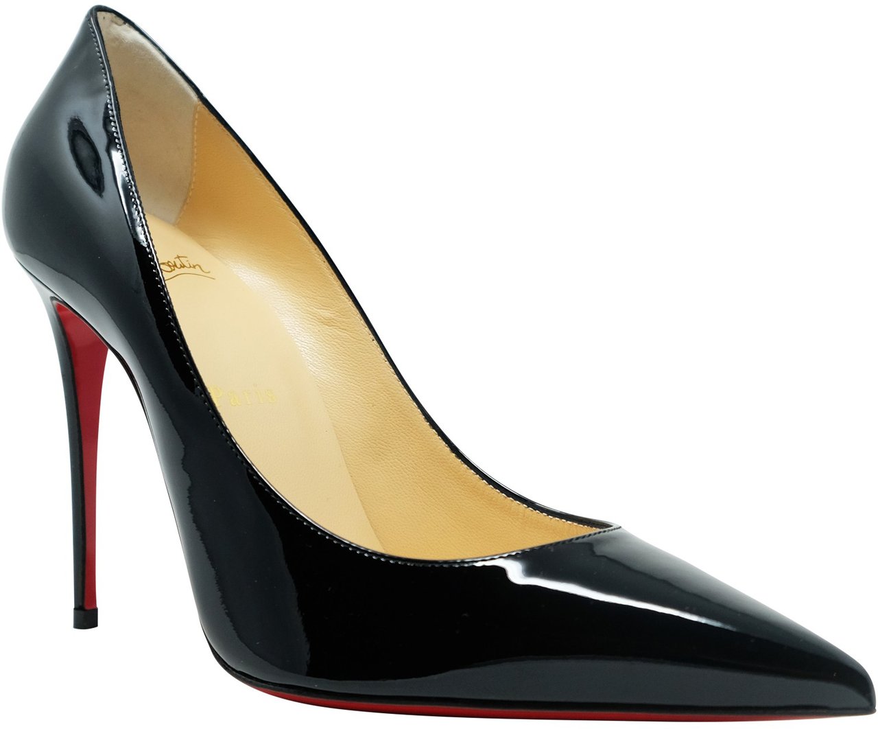 Christian Louboutin CHRISTIAN LOUBOUTIN 3191411 BK01 BLACK PATENT KATE 100 PUMPS Zwart