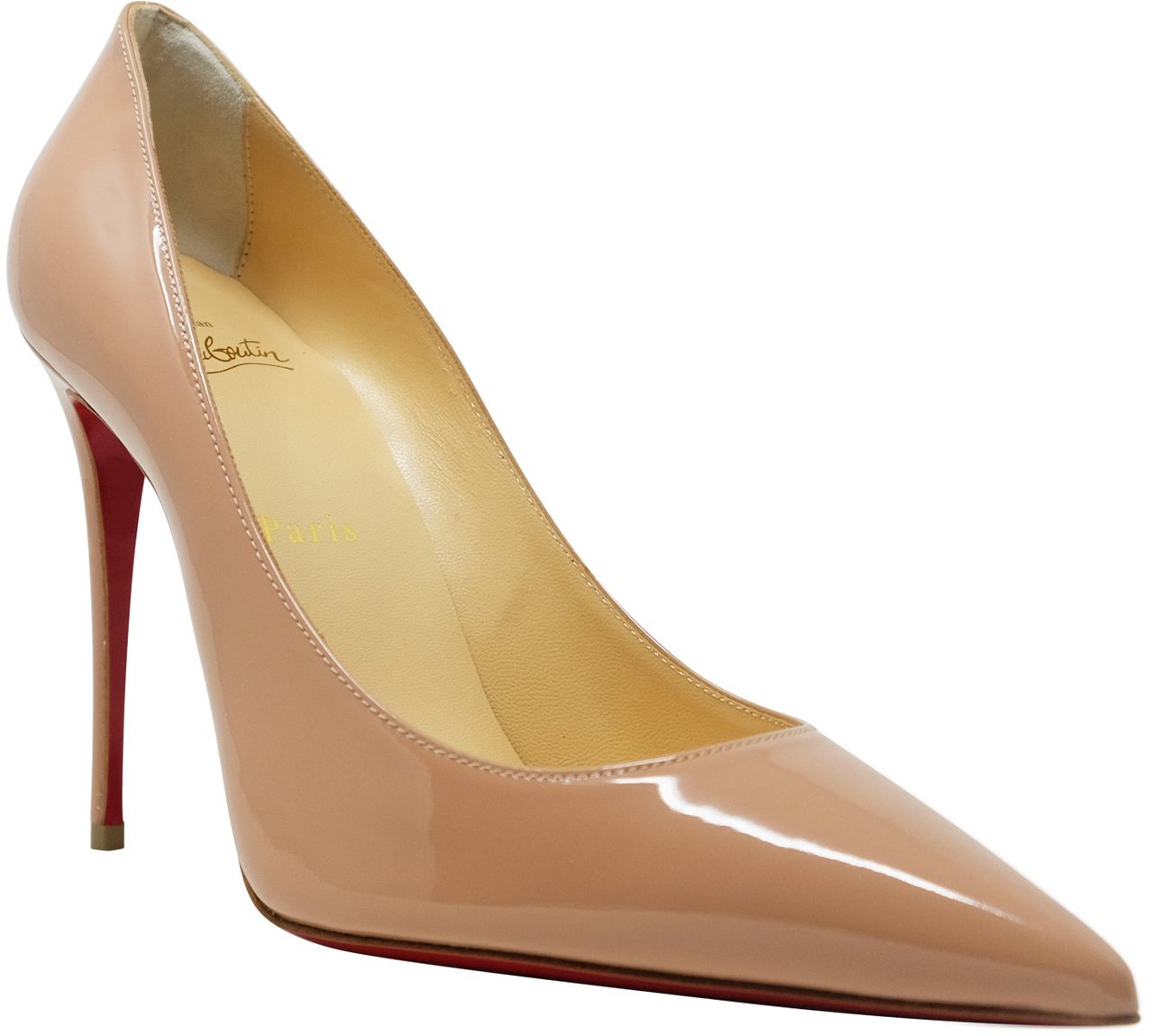 Christian Louboutin CHRISTIAN LOUBOUTIN 3191411 PK20 NUDE PATENT KATE 100 PUMPS Beige