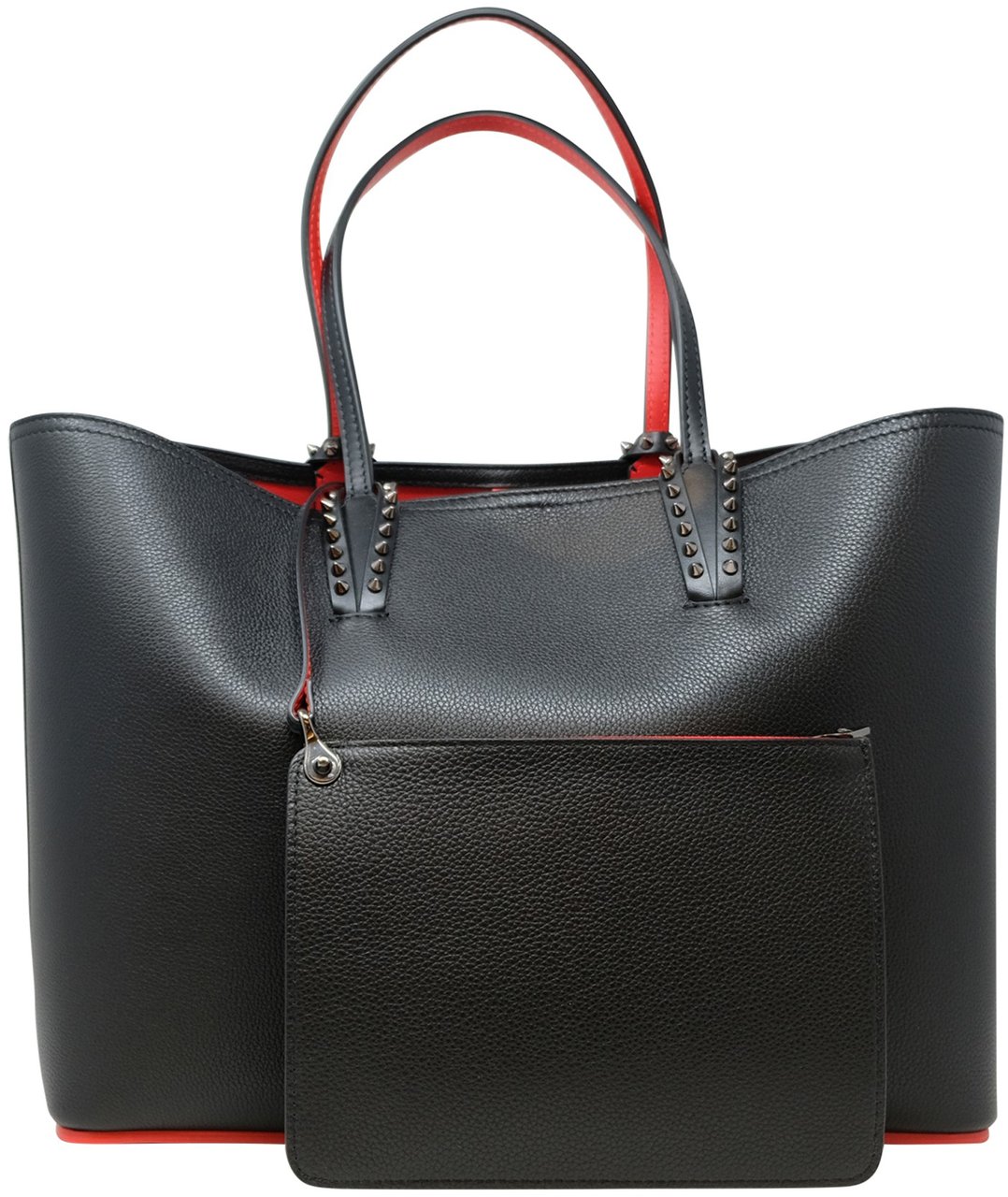 Christian Louboutin CHRISTIAN LOUBOUTIN 3205218 CM53 BLACK LEATHER CABATA CALF EMPIRE BAG Zwart
