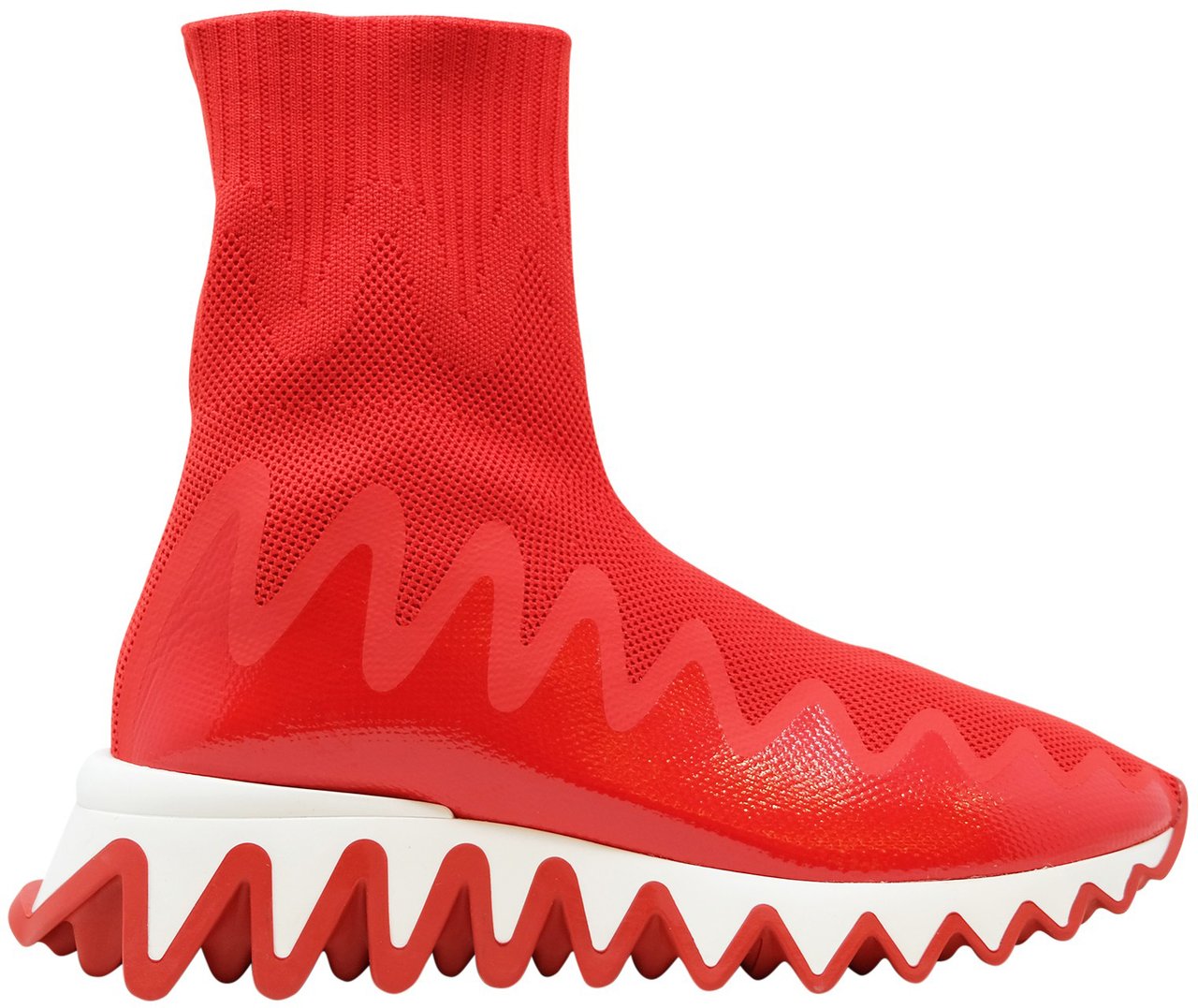 Christian Louboutin CHRISTIAN LOUBOUTIN 3221226 R251 LOUBI FABRIC SHARKYSOCK SNEAKERS Wit