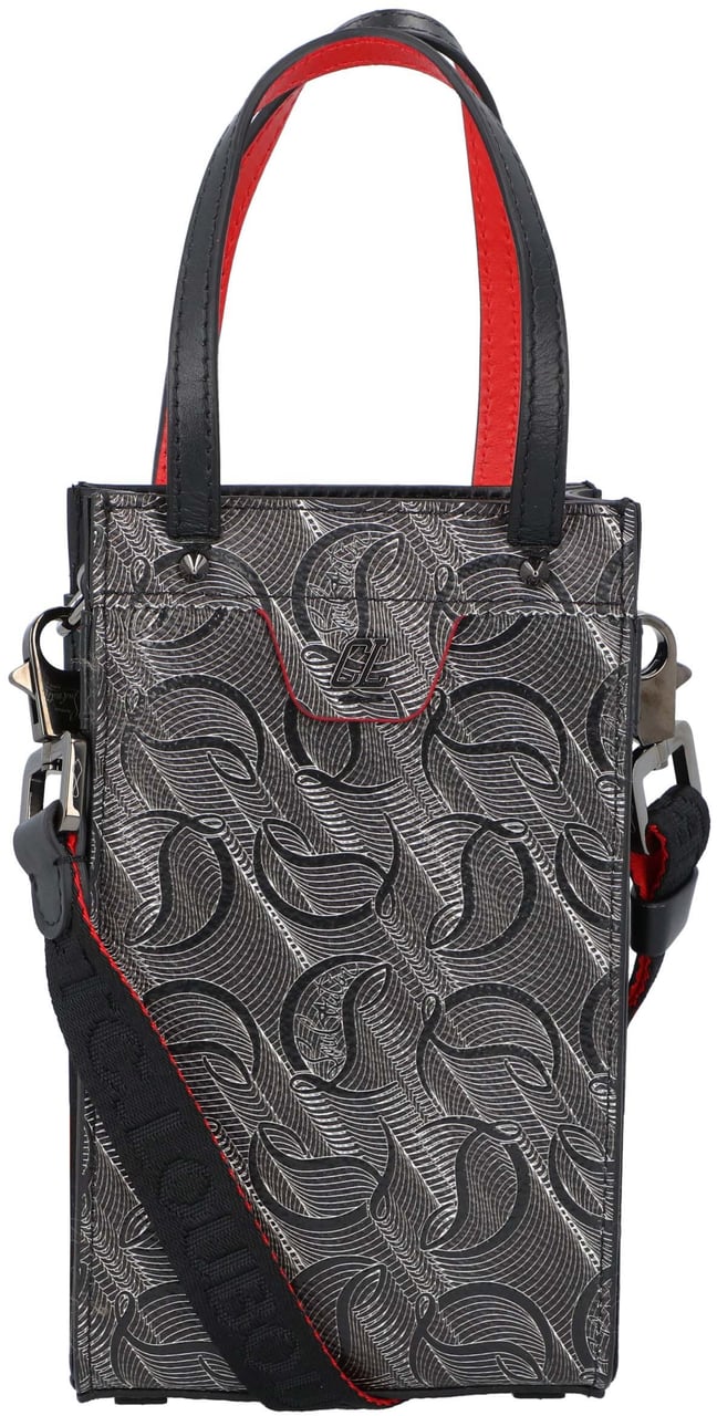 Christian Louboutin Monogram Ruistote Nano Tote Black Grijs