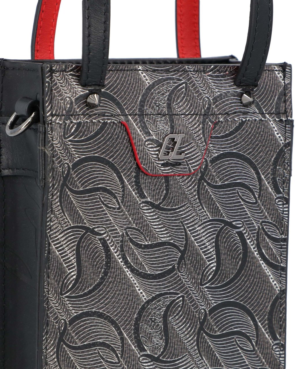Christian Louboutin Monogram Ruistote Nano Tote Black Grijs