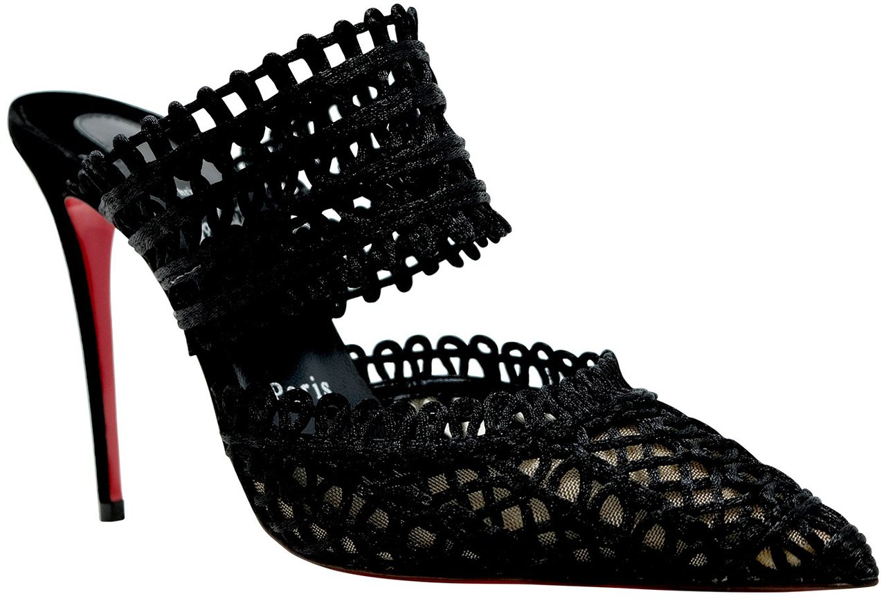 Christian Louboutin CHRISTIAN LOUBOUTIN 3230394 B439 BLACK PATENT DEIA 100 SANDALS Zwart