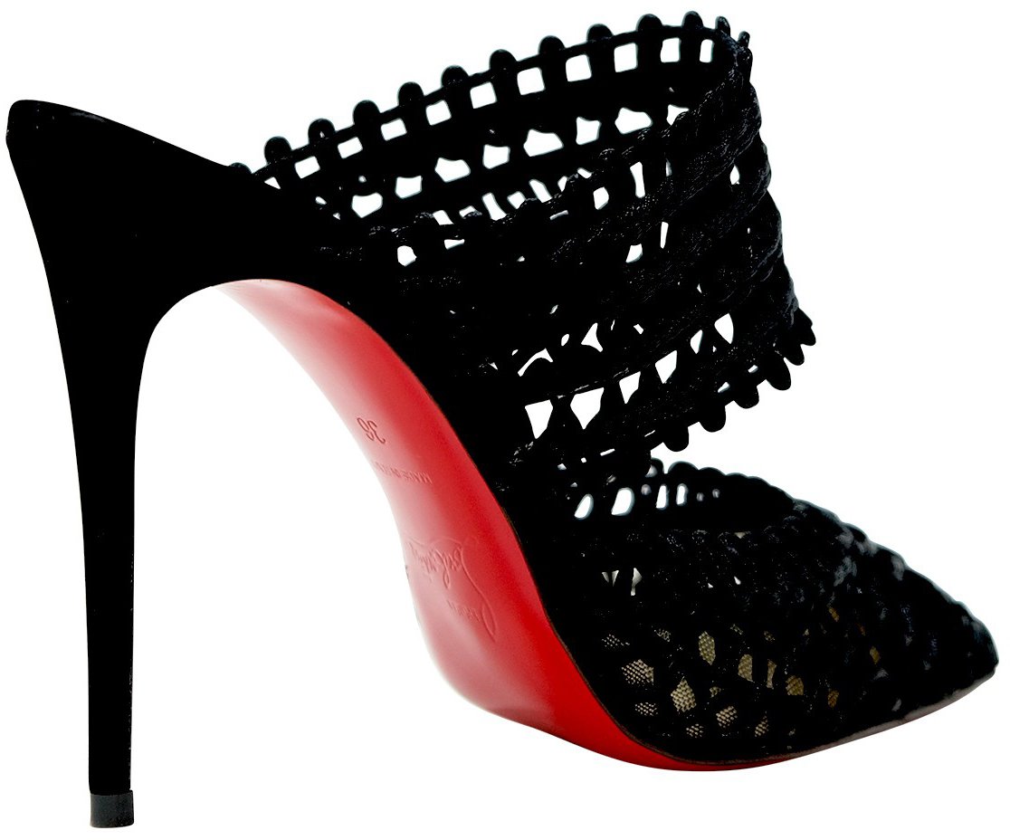 Christian Louboutin CHRISTIAN LOUBOUTIN 3230394 B439 BLACK PATENT DEIA 100 SANDALS Zwart