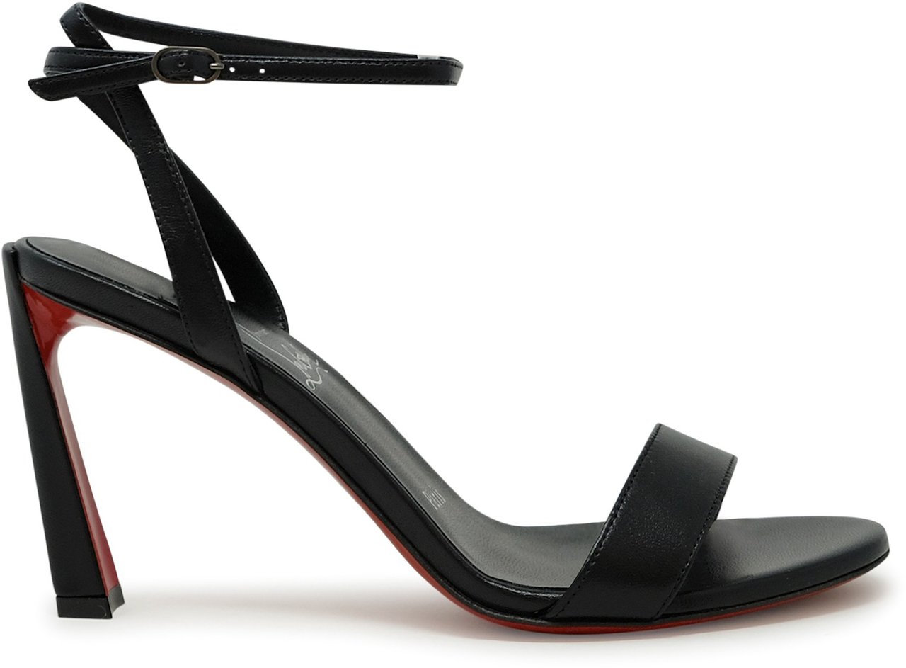 Christian Louboutin CHRISTIAN LOUBOUTIN 3230551 B439 BLACK PVC LEATHER CONDORA QUEEN 85 SANDALS Zwart