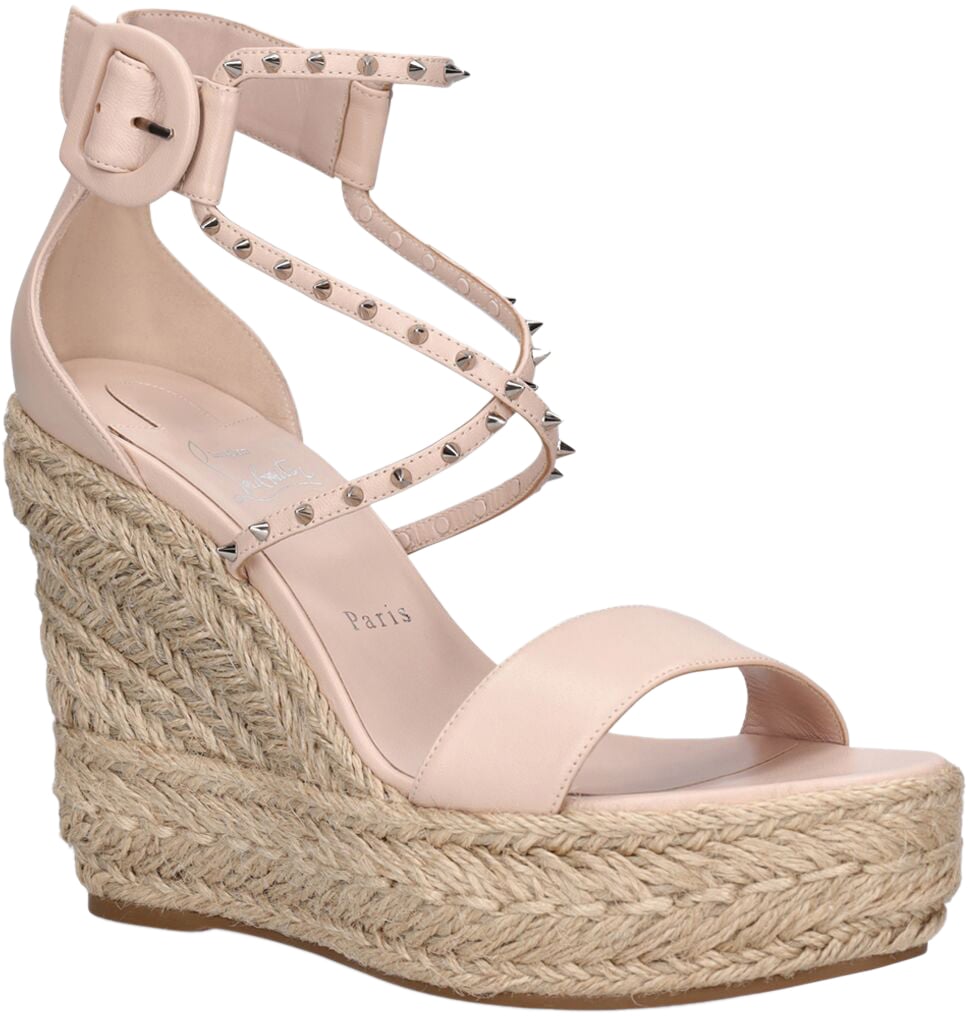 Christian Louboutin Elegant wedge sandal in beige Roze