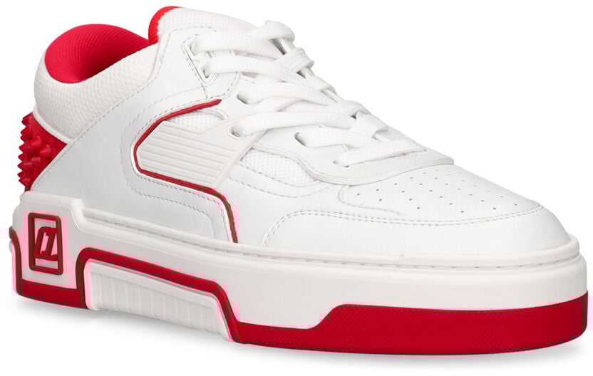 Christian Louboutin White sneakers with red details Wit