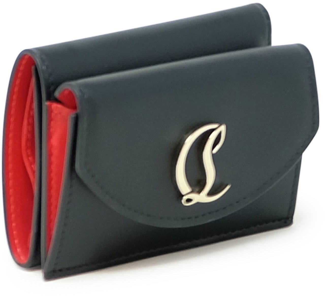 Christian Louboutin CHRISTIAN LOUBOUTIN 3235108 CM6S BLACK LEATHER LOUBI54 WALLET Zwart