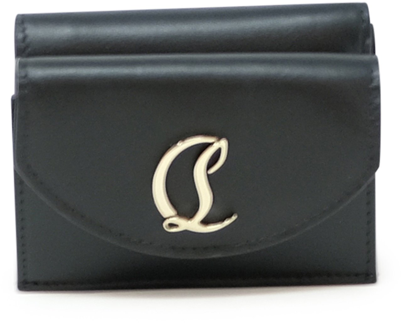 Christian Louboutin CHRISTIAN LOUBOUTIN 3235108 CM6S BLACK LEATHER LOUBI54 WALLET Zwart