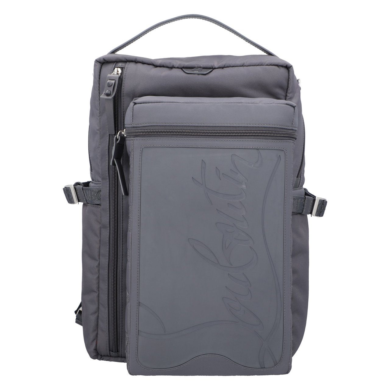Christian Louboutin Loubideal Small Rubber Backpack With Signature Detail Grijs
