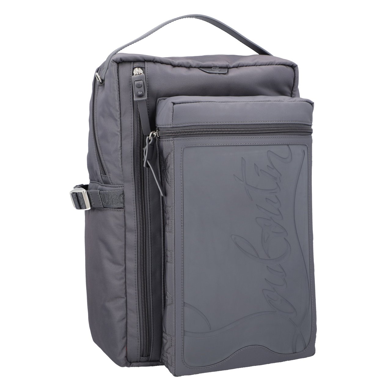Christian Louboutin Loubideal Small Rubber Backpack With Signature Detail Grijs