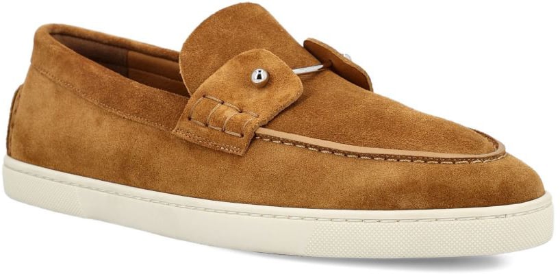 Christian Louboutin Flat Shoes Leather Brown Bruin