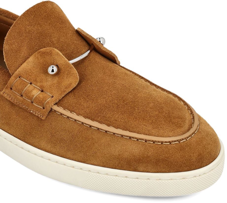 Christian Louboutin Flat Shoes Leather Brown Bruin