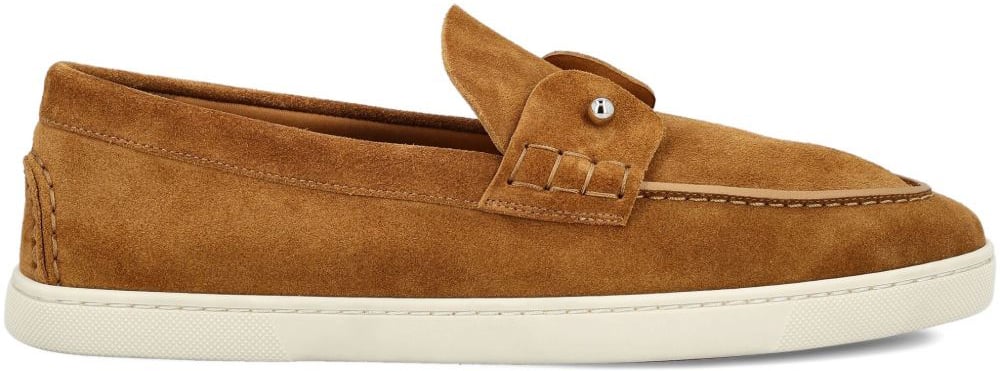 Christian Louboutin Flat Shoes Leather Brown Bruin
