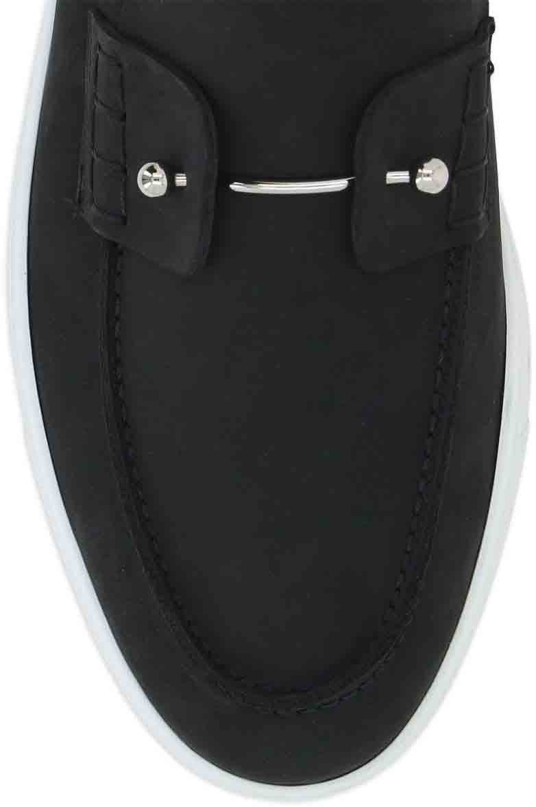 Christian Louboutin Flat Shoes Navy Zwart