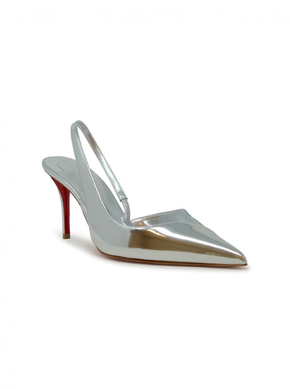 Christian Louboutin CHRISTIAN LOUBOUTIN 3240221 S211 SILVER PATENT LEATHER POSTICHA 80 PUMPS Zilver