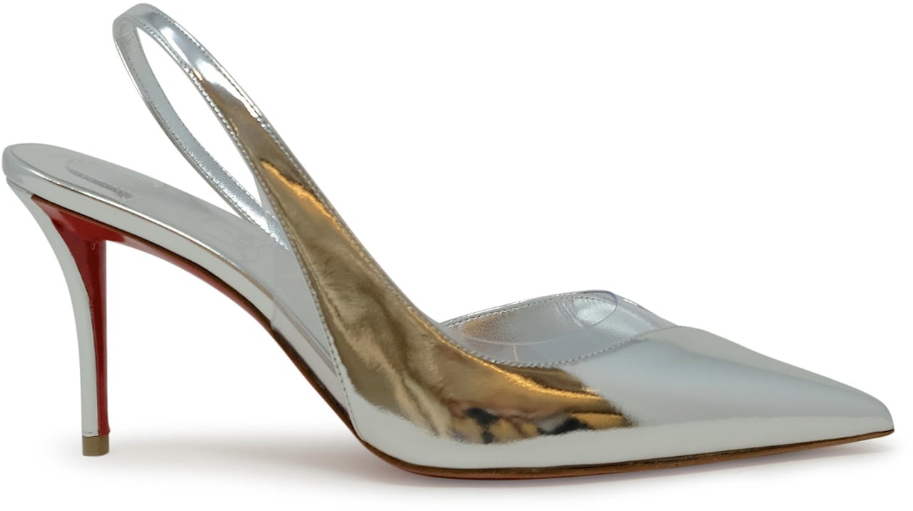 Christian Louboutin CHRISTIAN LOUBOUTIN 3240221 S211 SILVER PATENT LEATHER POSTICHA 80 PUMPS Zilver