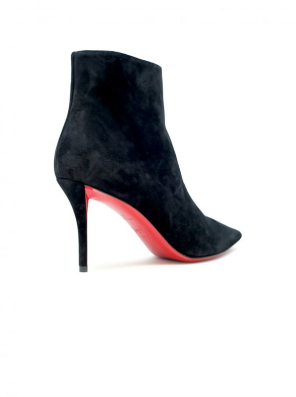 Christian Louboutin CHRISTIAN LOUBOUTIN 3240745 BK01 BLACK SUEDE LEATHER APOSTROPHA 80 BOOTIE Zwart