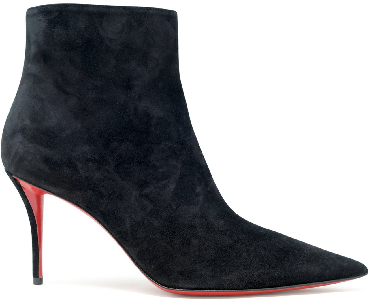Christian Louboutin CHRISTIAN LOUBOUTIN 3240745 BK01 BLACK SUEDE LEATHER APOSTROPHA 80 BOOTIE Zwart