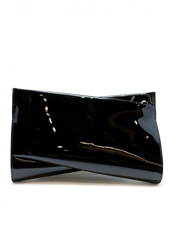 Christian Louboutin CHRISTIAN LOUBOUTIN 3245151 BK01 BLACK PATENT LOUBITWIST CLUTCH BAG Zwart