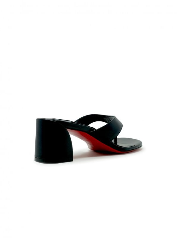 Christian Louboutin CHRISTIAN LOUBOUTIN 3250164 B439 BLACK NAPPA/LINING JANETONGA 55 MULE SANDALS Zwart