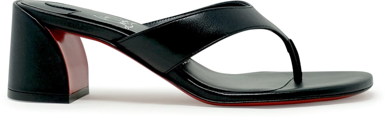 Christian Louboutin CHRISTIAN LOUBOUTIN 3250164 B439 BLACK NAPPA/LINING JANETONGA 55 MULE SANDALS Zwart