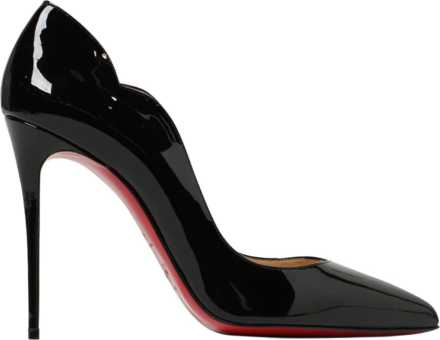 Christian Louboutin Black Patent Leather Hot Chick Pumps 100 Zwart