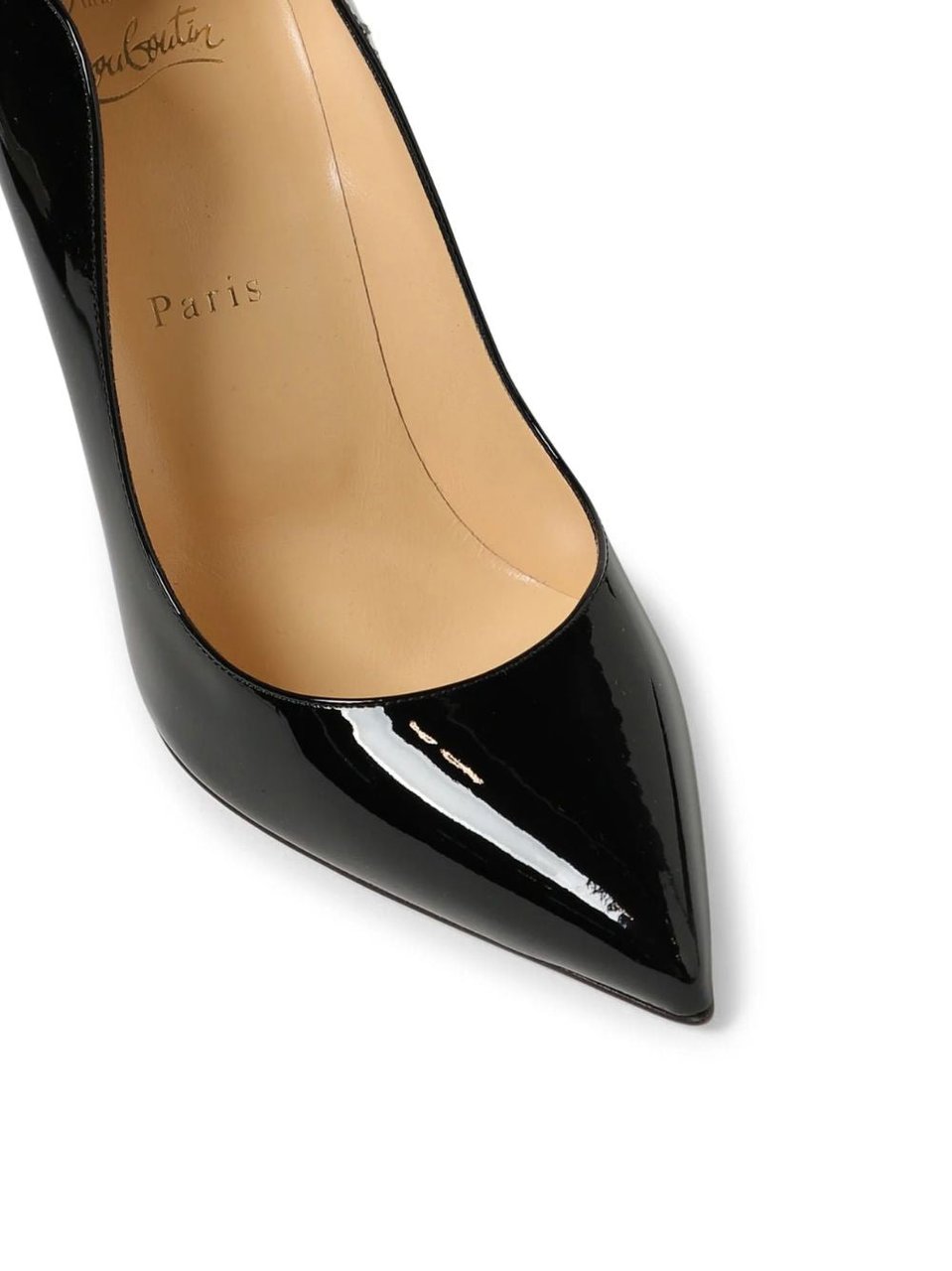 Christian Louboutin Black Patent Leather Hot Chick Pumps 100 Zwart