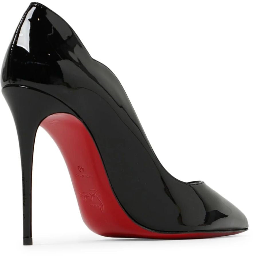Christian Louboutin Black Patent Leather Hot Chick Pumps 100 Zwart