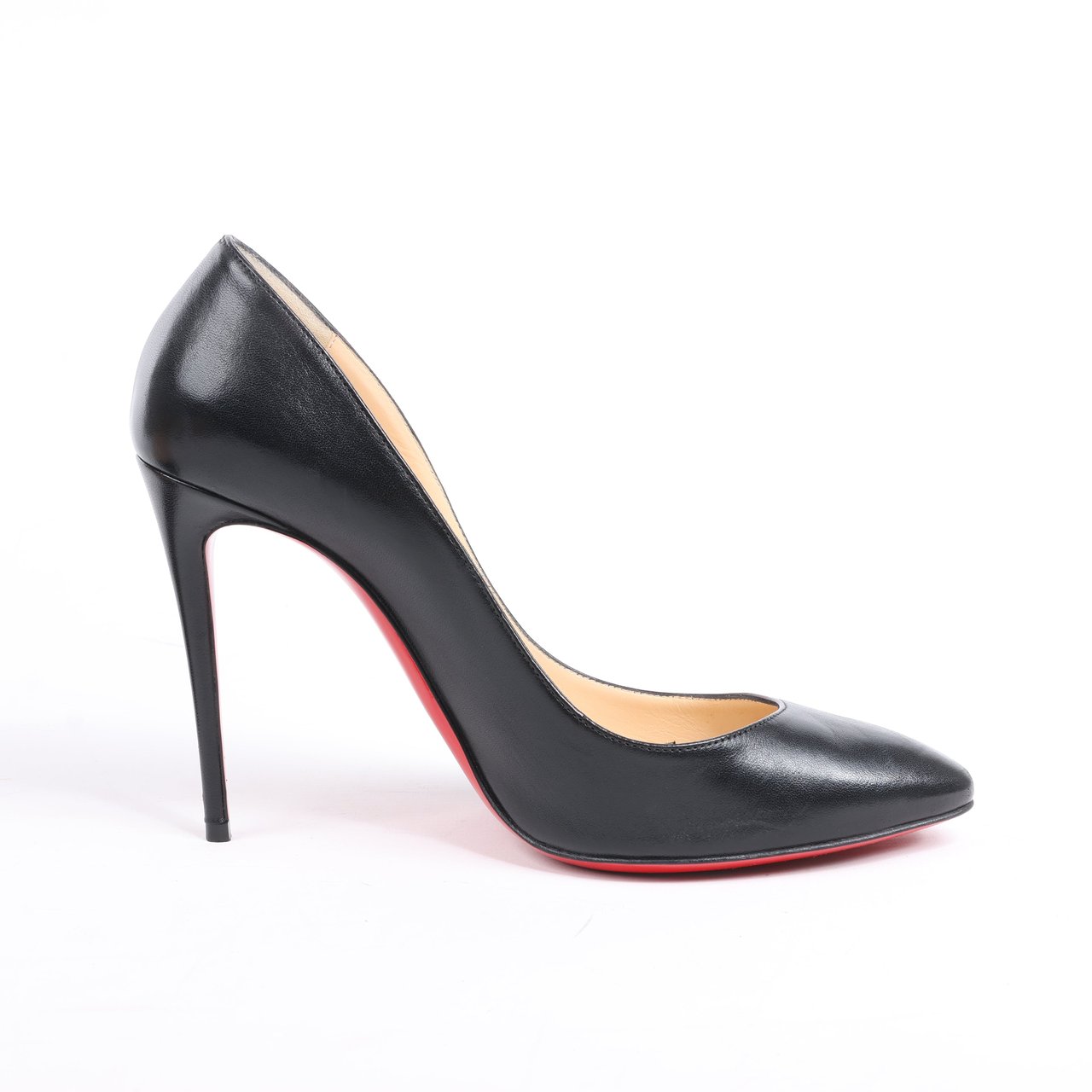 Christian Louboutin Christian Louboutin Eloise 100 Napa Shiny Heels in Black, Size 38 EU Zwart