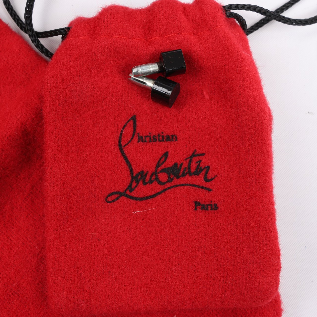 Christian Louboutin Christian Louboutin Eloise 100 Napa Shiny Heels in Black, Size 38 EU Zwart