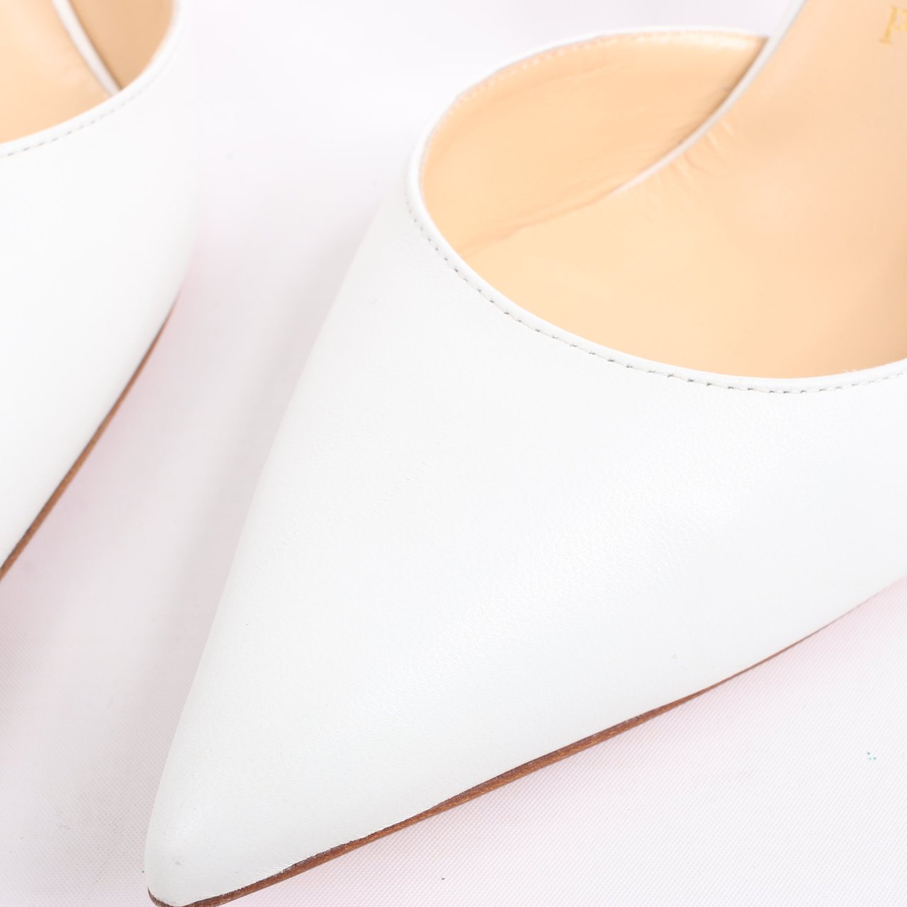 Christian Louboutin Christian Louboutin Iriza 85 Leather Heels in Bianco, Size 41 EU Wit