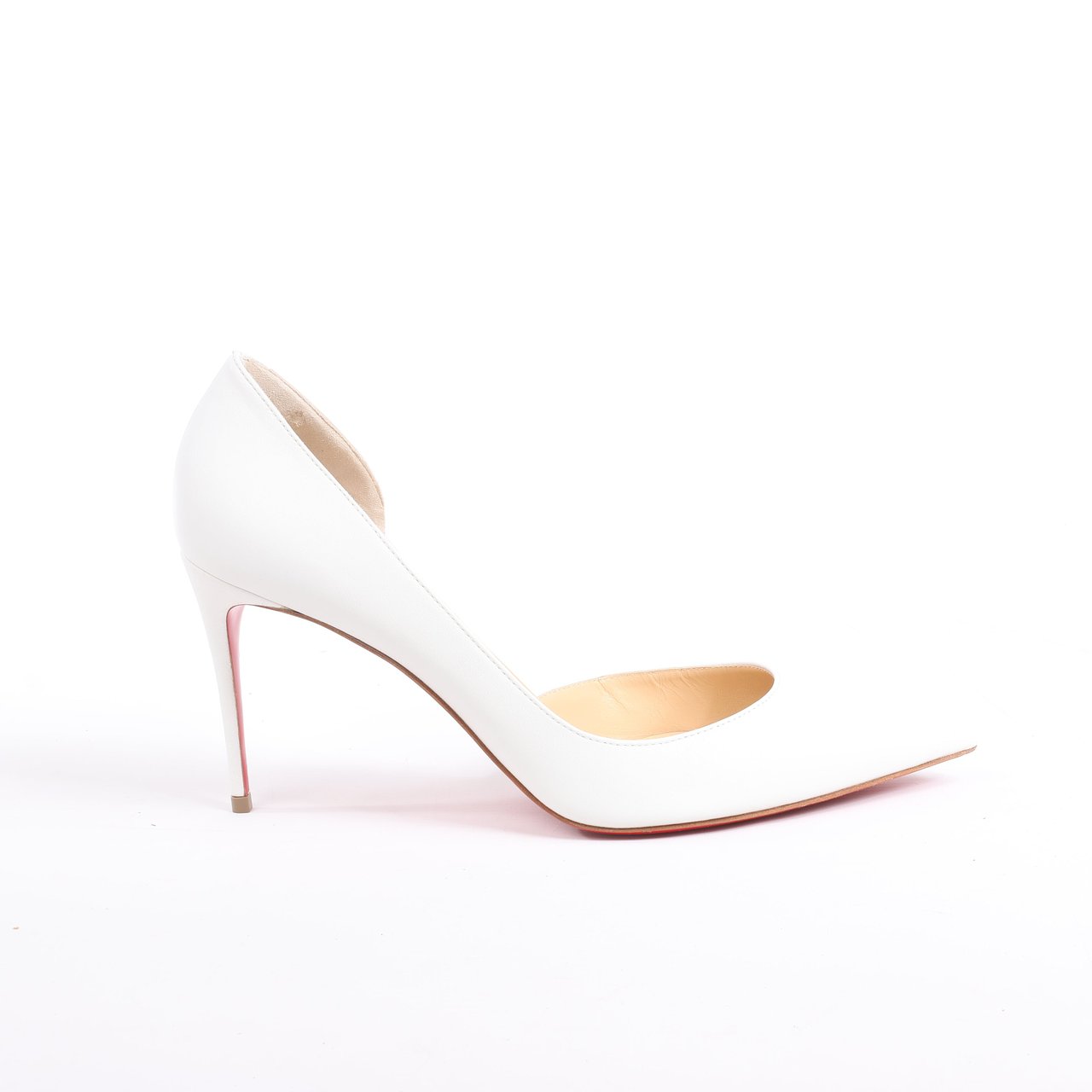 Christian Louboutin Christian Louboutin Iriza 85 Leather Heels in Bianco, Size 41 EU Wit