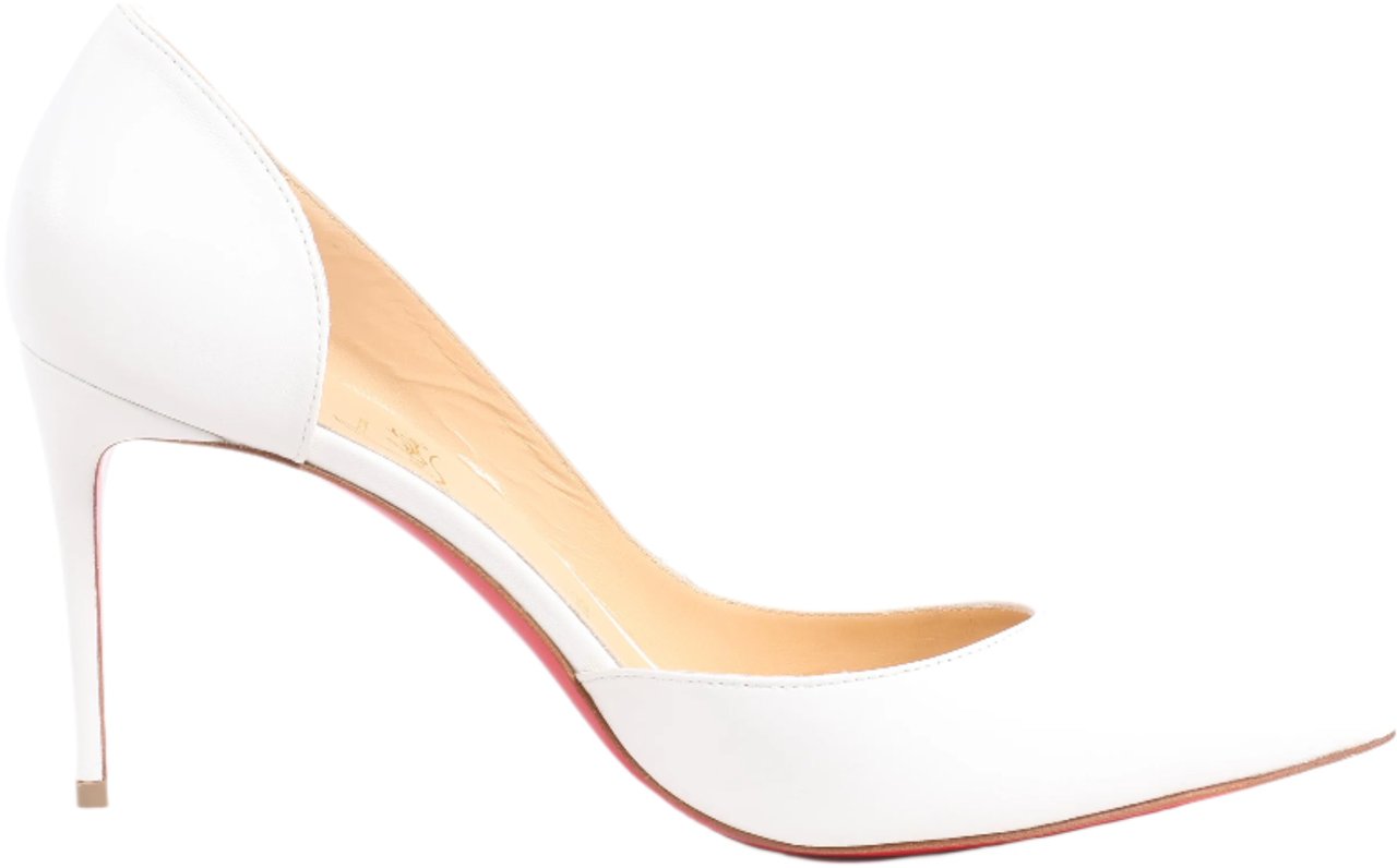Christian Louboutin Christian Louboutin Iriza 85 Leather Heels in Bianco, Size 41 EU Wit