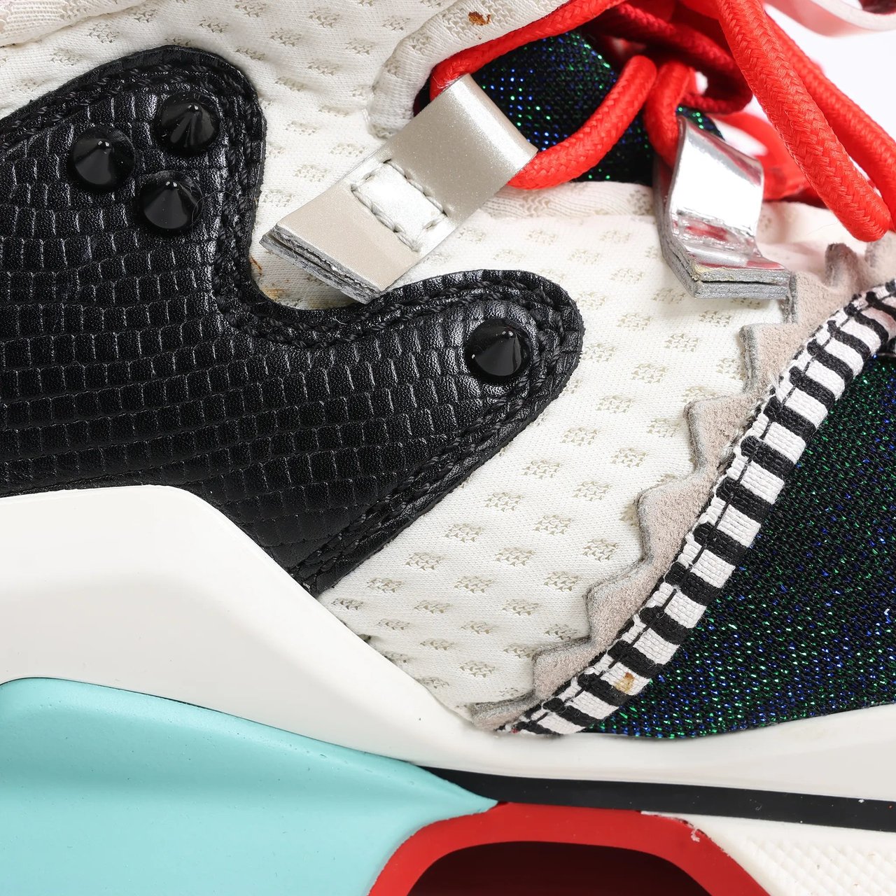 Christian Louboutin Christian Louboutin Red Runner Leather Sneakers in Multicolor, Size 42 EU Divers