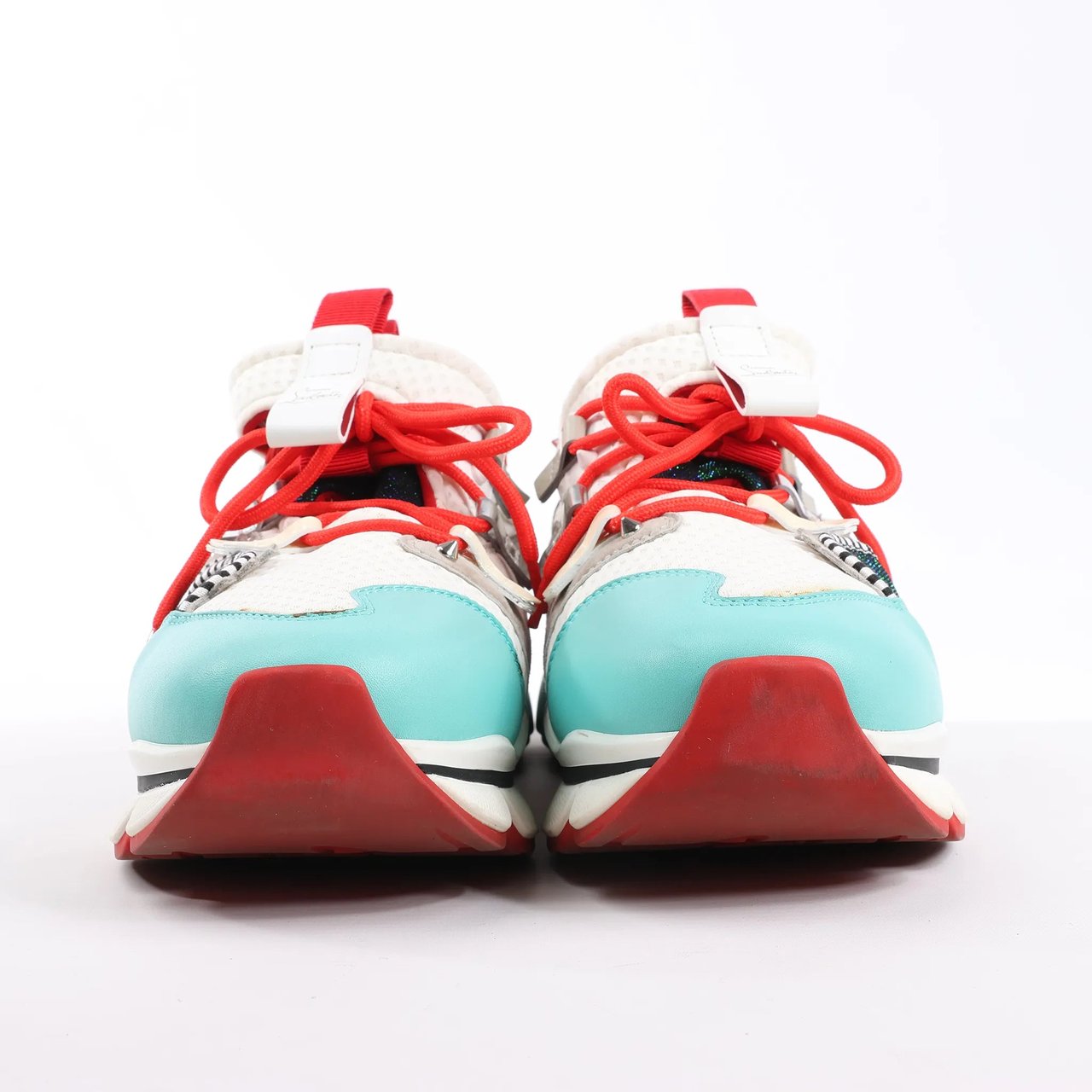 Christian Louboutin Christian Louboutin Red Runner Leather Sneakers in Multicolor, Size 42 EU Divers