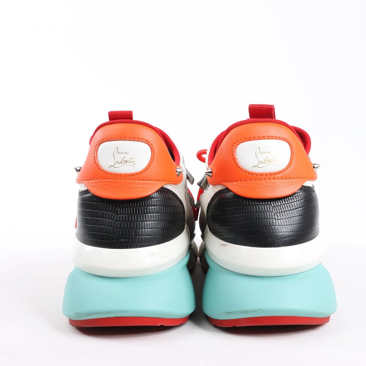 Christian Louboutin Christian Louboutin Red Runner Leather Sneakers in Multicolor, Size 42 EU Divers