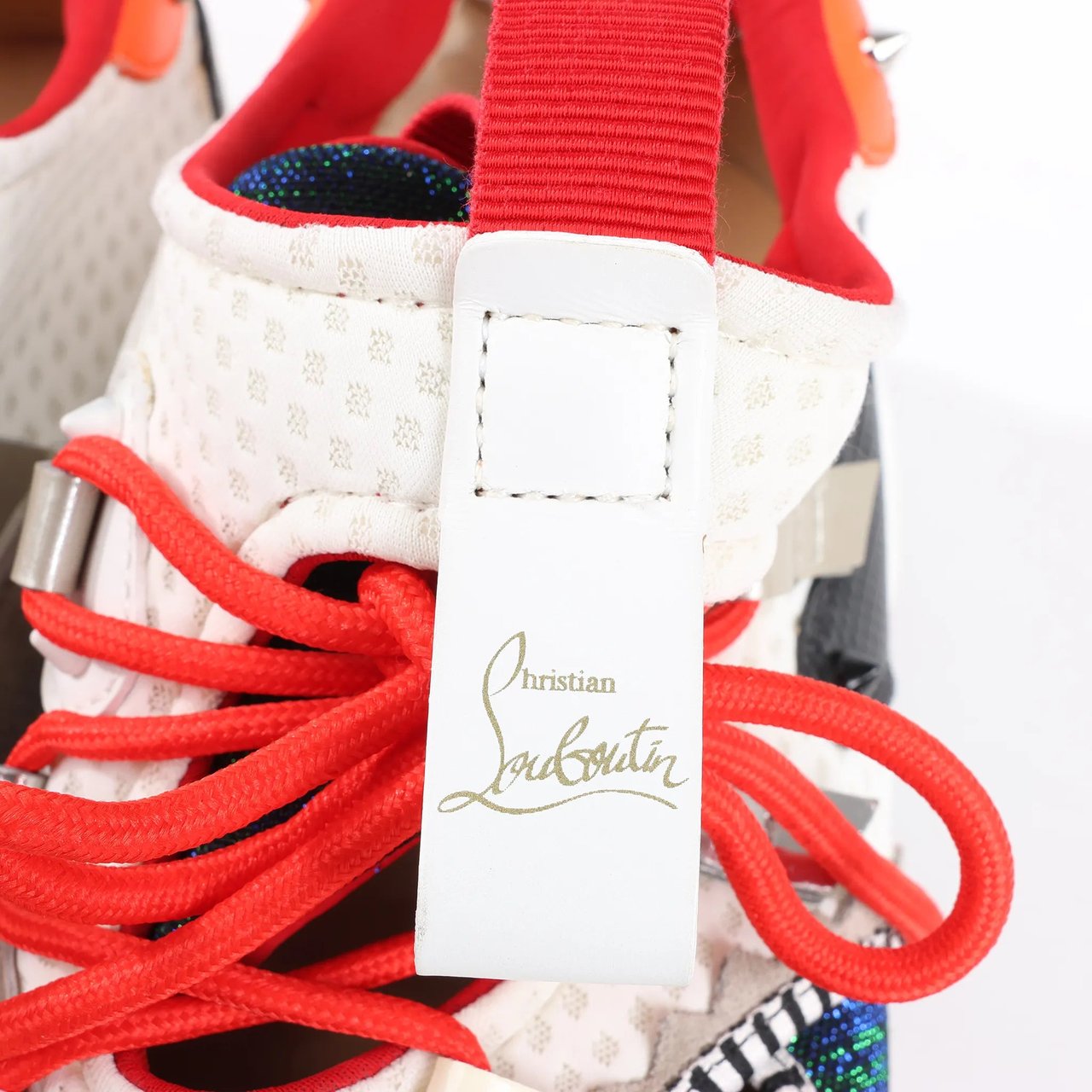 Christian Louboutin Christian Louboutin Red Runner Leather Sneakers in Multicolor, Size 42 EU Divers