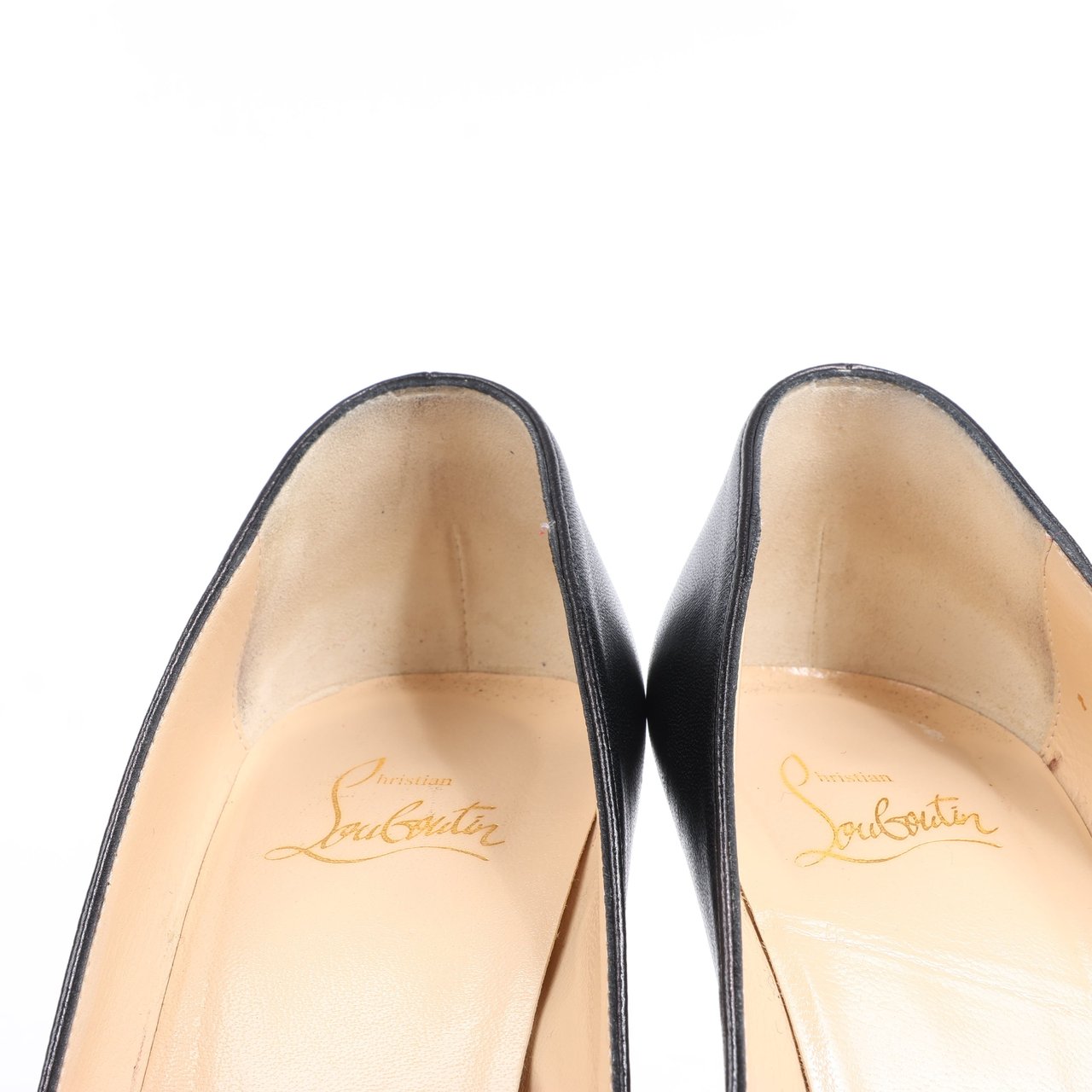 Christian Louboutin Christian Louboutin Eloise 100 Napa Shiny Heels in Black, Size 38 EU Zwart