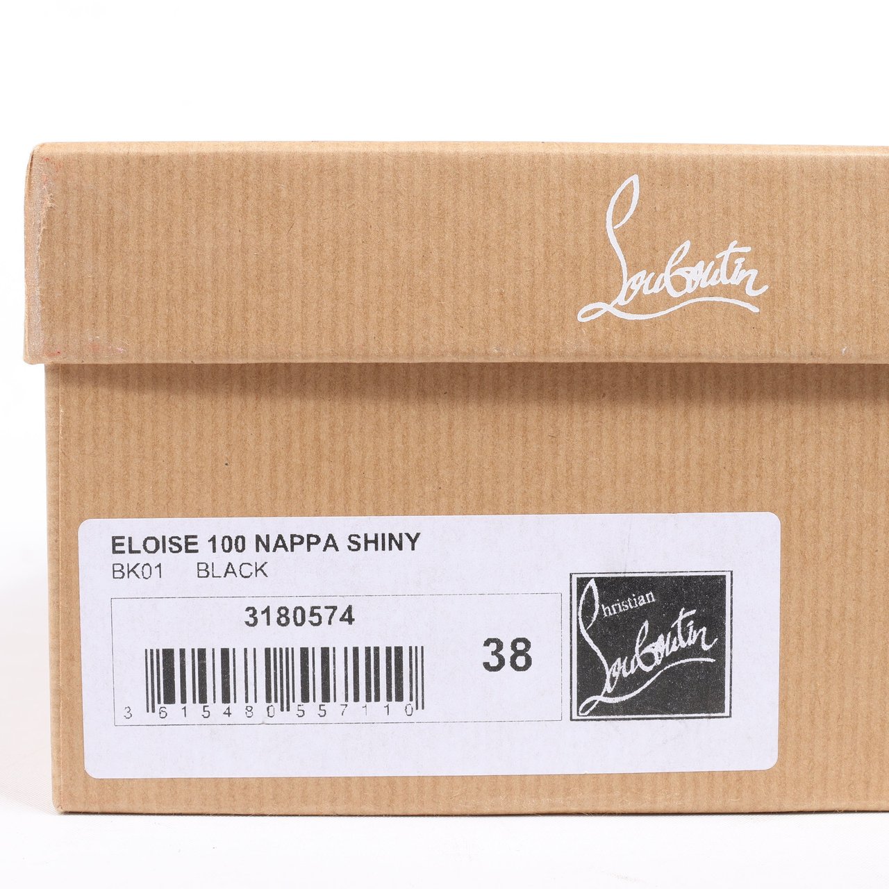 Christian Louboutin Christian Louboutin Eloise 100 Napa Shiny Heels in Black, Size 38 EU Zwart