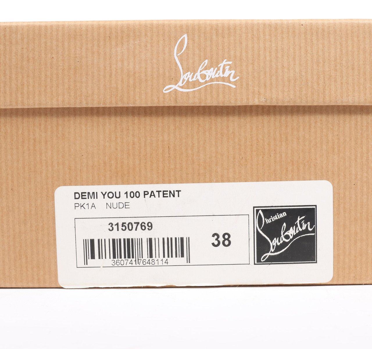 Christian Louboutin Christian Louboutin Demi You 100 Patent Leather Heels in Beige, Size 38 EU Beige