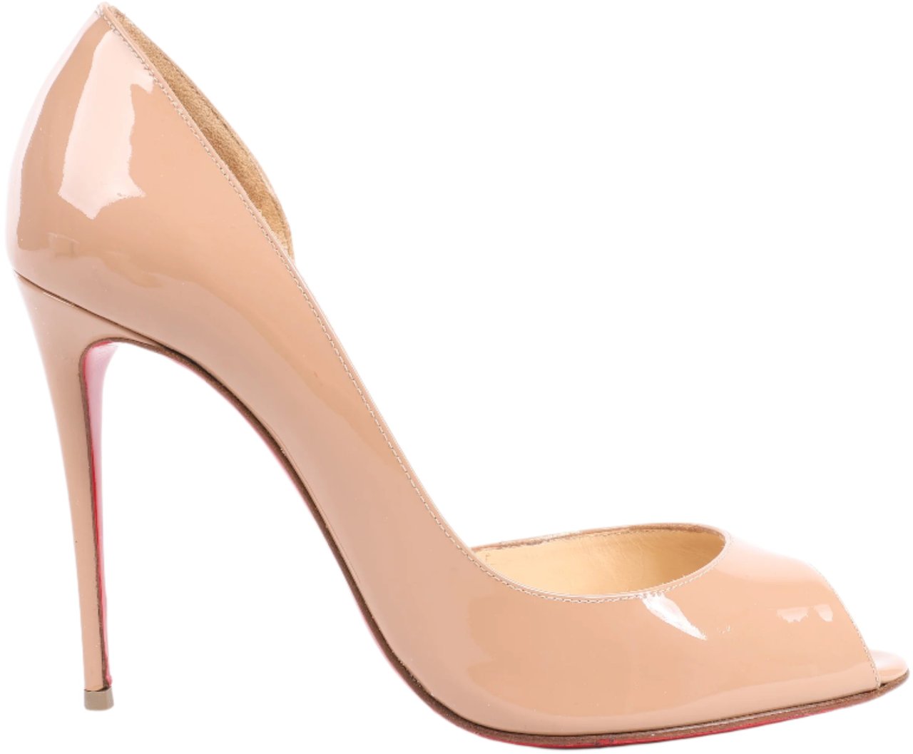 Christian Louboutin Christian Louboutin Demi You 100 Patent Leather Heels in Beige, Size 38 EU Beige