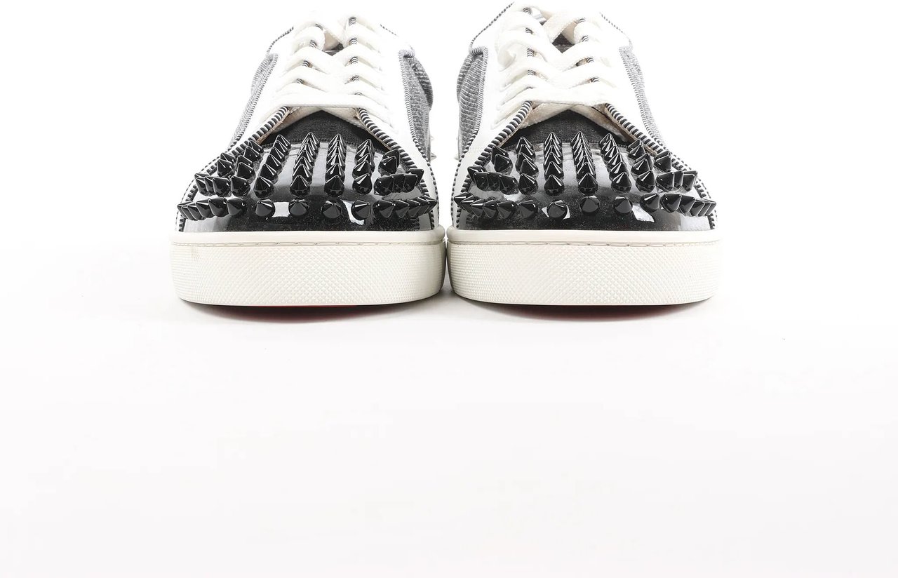 Christian Louboutin Seavaste 2 Orlato Spiked Leather Casual Sneakers in Gray, Size 41 EU Grijs